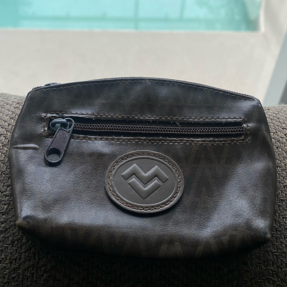 Mario Valentino Brown Toiletry Bag Sleek Design